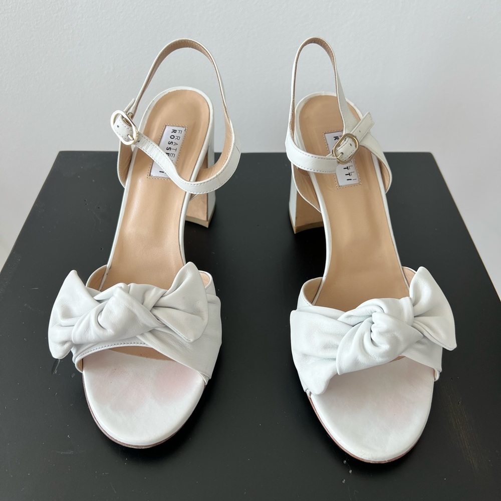 Fratelli Rossetti Women Summer Sandals White with a bow -  Size 39.5